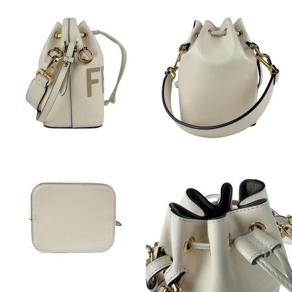 FENDI Ivory Leather Shoulder Bag - Picture 2 of 5